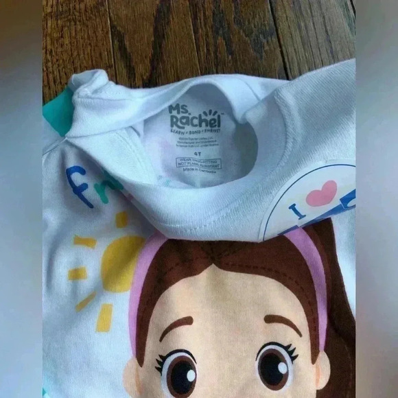 Ms. Rachel Girls 4T 4pc Long-Sleeves/Pants Pajama Set - NWT! - Picture 6 of 8